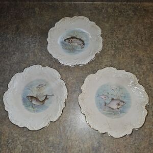 Vintage Fish Design Decorative Plates
